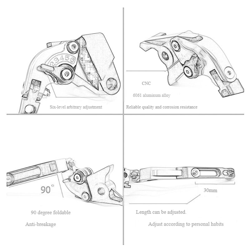 For HONDA CB750 CB 750 HORNET  - đánh giá và giá Cnc Aluminum Adjustable Brake Clutch Levers
