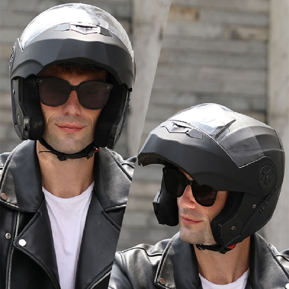 Modular Double Lens Motorcycle - đánh giá và giá Full Face Motorcycle Helmet With Bluetooth