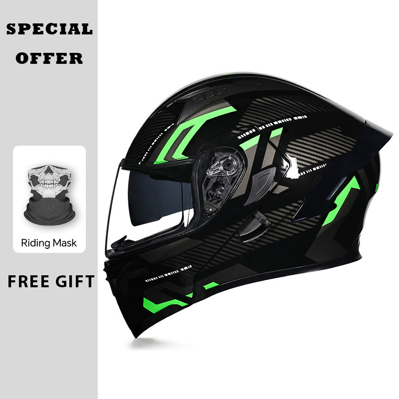 DOT Approved Motorcycle Flip U - đánh giá và giá Dual Visor Motorcycle Racing Helmet